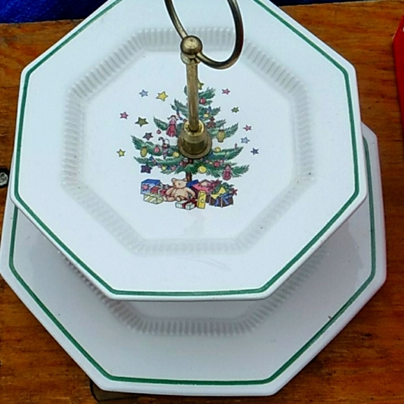 🎄Christmas Nikko Bundle 2 Tier Tray & Candle Xmas - Picture 1 of 16